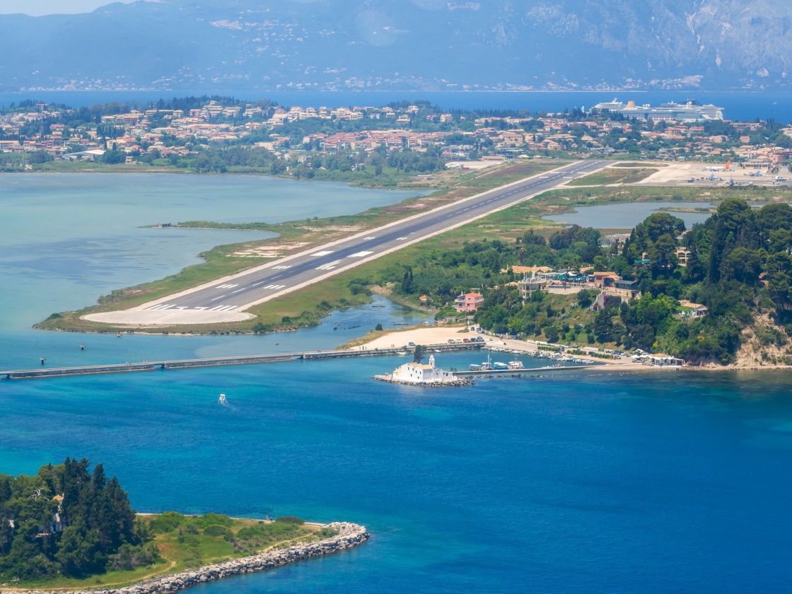 'Aerial view of Corfu airport in Greece' - Korfu