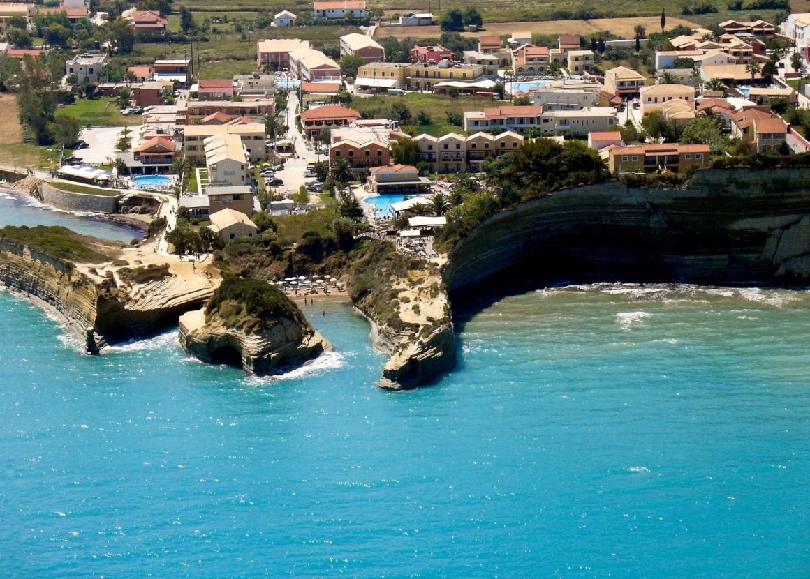 '"Canal d'amour" Sidari Corfu, aerial.' - Korfu